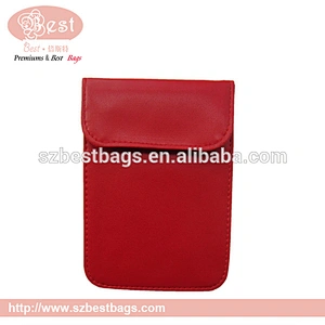 PU phone pouch with rfid blocking sleeve rfid reader