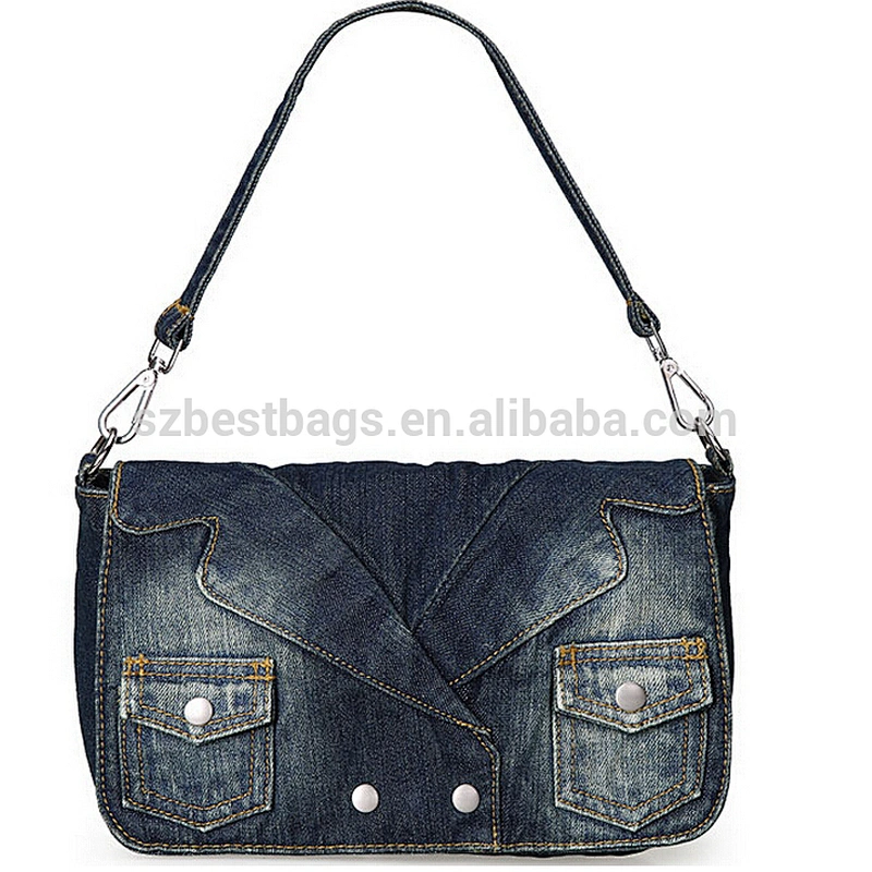 Women long Shoulder Jeans bags ;Denim crossbody bag;denim clutch Satchel bag;