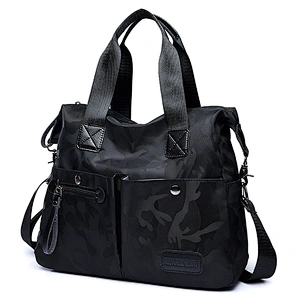 Latest college girls shoulder messenger nylon polyester cloth sling bags for ladies
