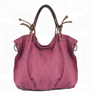 Women's Canvas Hobo Top-handle Bag Multi-pocket Cotton Canvas Handbags Shoulder Bags Totes Purses