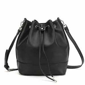 Elegant fashion customized Drawstring Bucket Bag for Women Crossbody Purse Shoulder Bag Suede Tote Handbags
