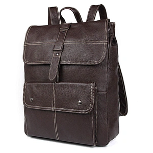 Handmade Premium Quality full-grain Real Leather Laptop Daily Leisure School Backpack for men