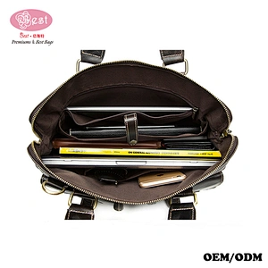 Good Quality Old Fashion Western Classical Men Satchel Bag Genuine Leather Messenger Bag For Man