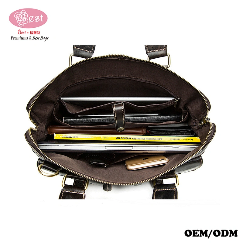 Good Quality Old Fashion Western Classical Men Satchel Bag Genuine Leather Messenger Bag For Man
