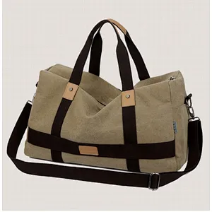 Weekend collapsible gym travel canvas messenger shoulder tote bag for men