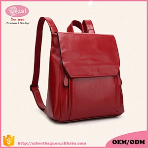 China Supplier Shenzhen Women fashion traveling leather backpack wholesale