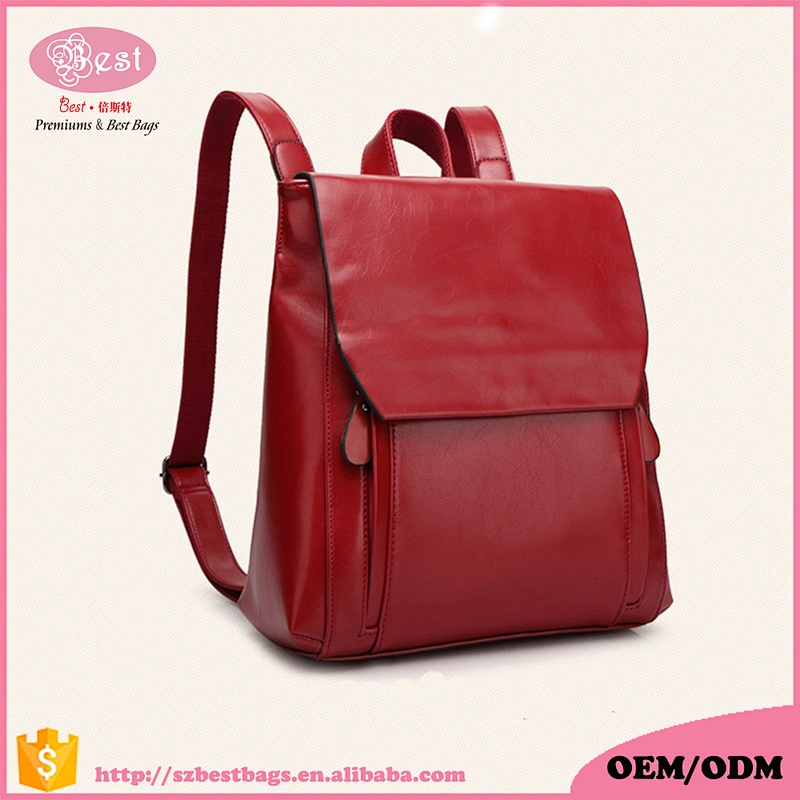 China Supplier Shenzhen Women fashion traveling leather backpack wholesale
