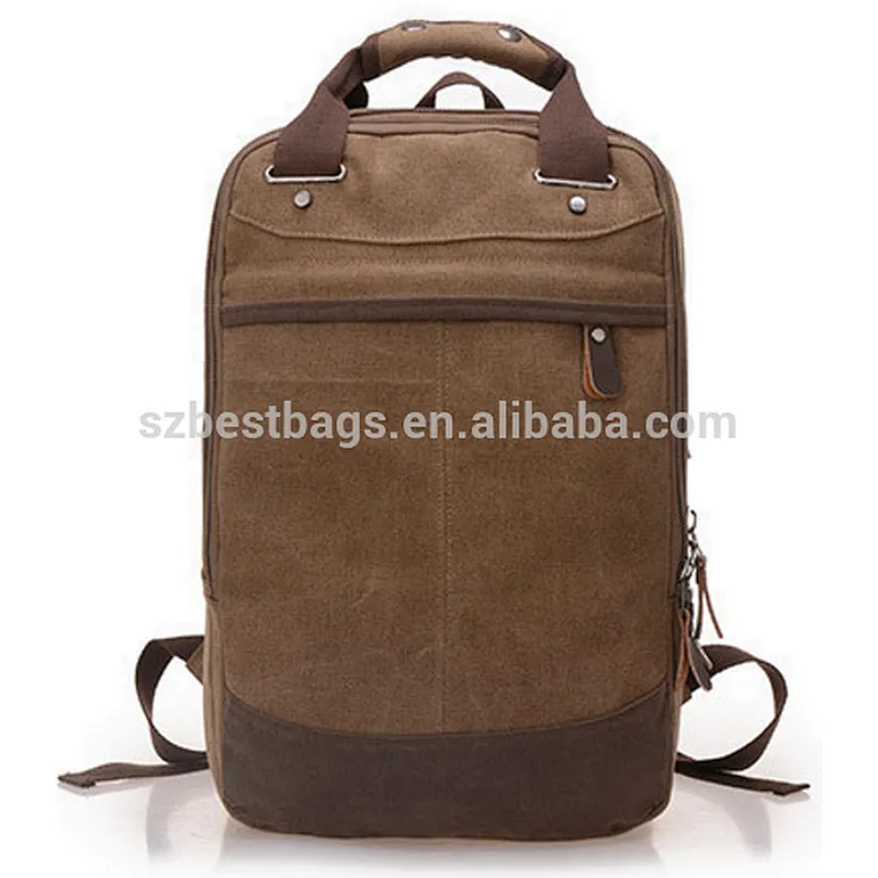 Factory casual canvas bag man bag computer backpack student leisure shoulder bags