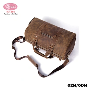 Wholesale Overnight Weekend Luggage Leather Tote Bag Travel Duffel Bag