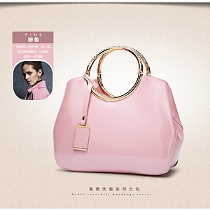 2019 elegant classic fashion patent leather handbag evening bag for women for feast or party