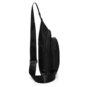 Waterproof outdoor crossbody messenger chest shoulder sling bag wiht earphone outlet