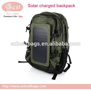wholesale solar battery charger backpack for outdoor
