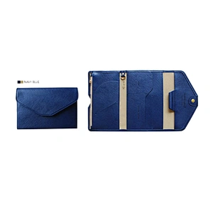 Cheap tri-fold passport holder leather business card holder phone bag