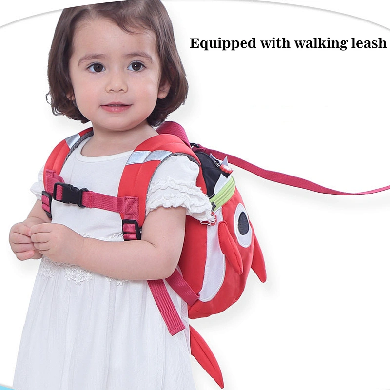 Creative funny kindergarten kids toddler backpack with leash