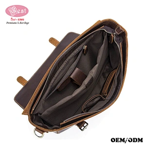 Genuine Leather Material and Unisex Gender Cowhide leather Messenger bag