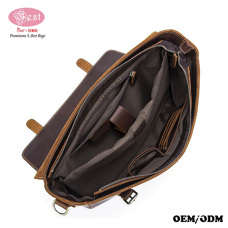 Genuine Leather Material and Unisex Gender Cowhide leather Messenger bag