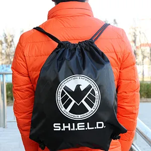 Polyester drawstring backpack swim football basketball soccer drawstring bag