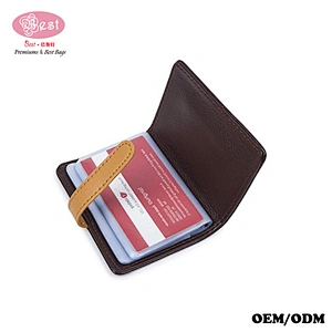 New Business name card case customized your logo brand PU Leather Credit Card Holder with 26 Card Slots