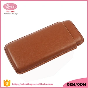 Custom genuine leather cigar case cigar humidor cigar tube