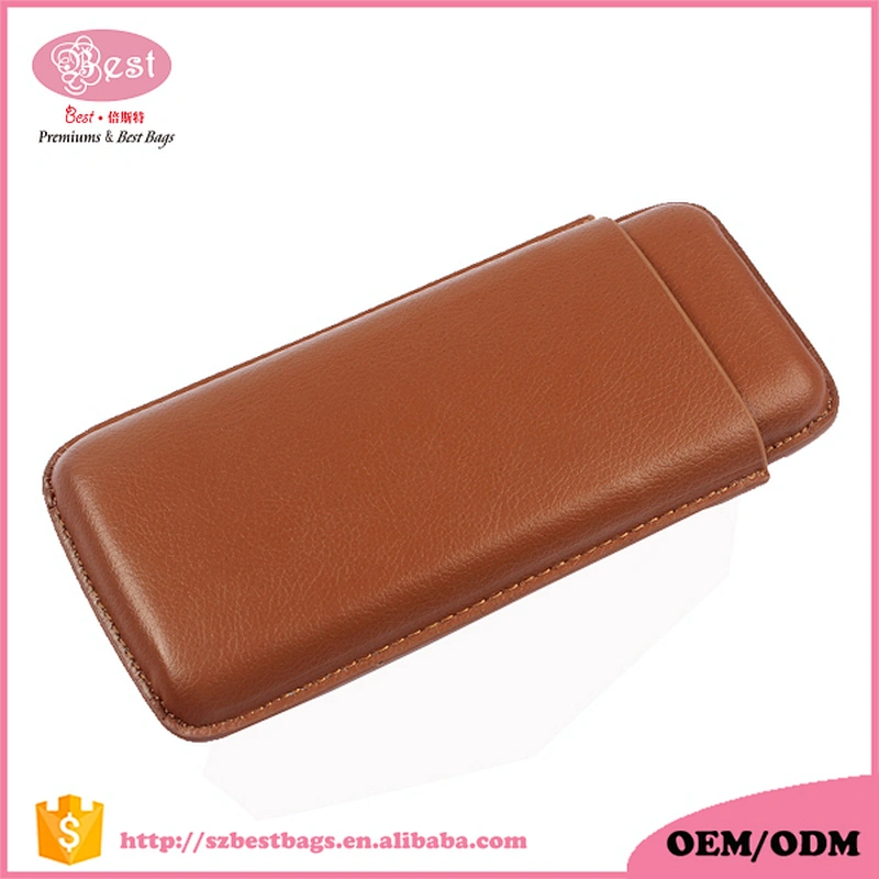 Custom genuine leather cigar case cigar humidor cigar tube