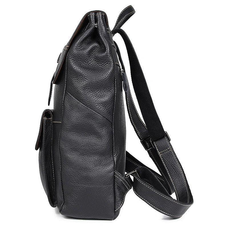 Handmade Premium Quality full-grain Real Leather Laptop Daily Leisure School Backpack for men