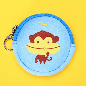 Children kds fashion mini animal neoprene wallet coin purses for kids