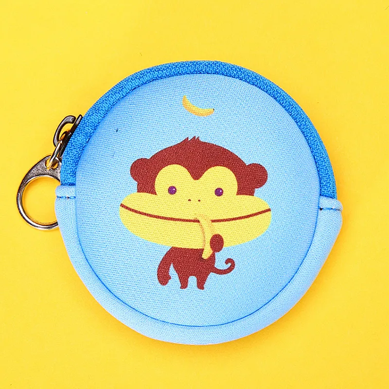 Children kds fashion mini animal neoprene wallet coin purses for kids