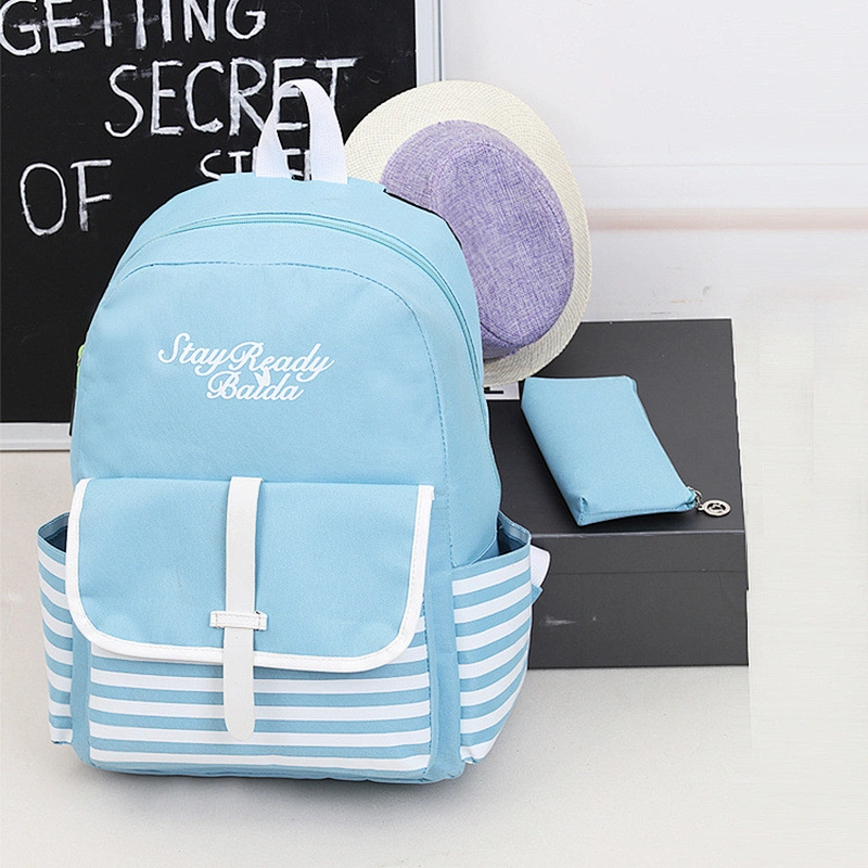 Custom cheap Korean style lightweight adjustable printing backpack school girls for College Students
