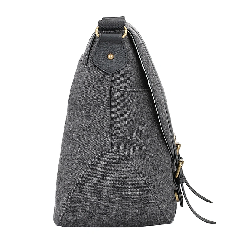Custom small grey bassinet messenger mummy canvas mommy girl diaper bag