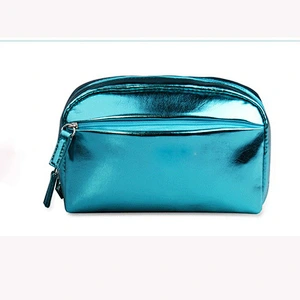 2019 Amazon Top Seller New Design Wash Bag PU Cosmetic Travel Makeup Bag with two zippers