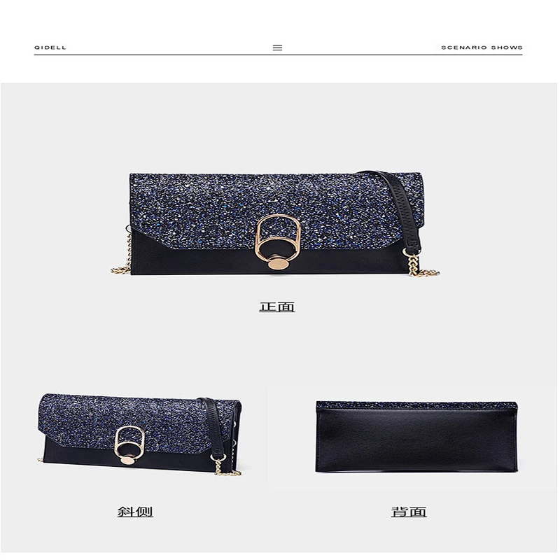 2019 elegant classic fashion paillette  handbag for women for feast or party