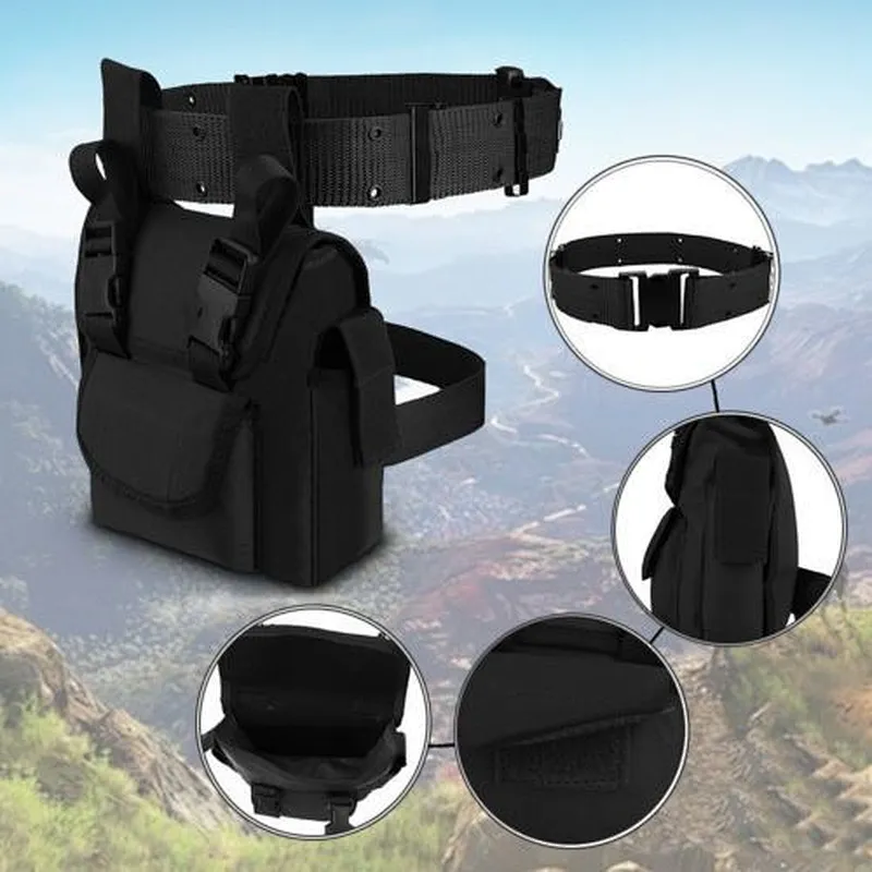 Men's Drop Leg Bag Waist Fanny Pack Belt Tactical Motorcycle Multi-purpose Bag