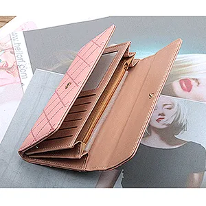 PU Leather High Capacity Long Women Wallet Pouch Change Wallet