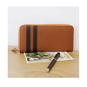 Fancy mens designer branded custom logo high quality handmade male money wallet
