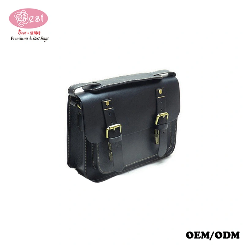 Factory Wholesale Price mens leather briefcase bag briefcase with locks leather scallop satchel bag
