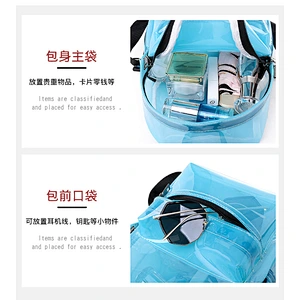 wholesales Women's  candy color backpack  fashion PVC backpack for shopping