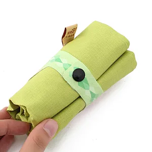 Funny colored expandable nylon foldable reusable t-shirt shopping bags with logo