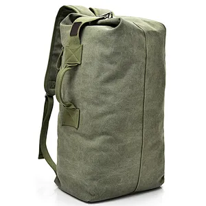 Large capacity Man travel duffle bag handbag canvas bucket shoulder bag Male Canvas Backpacks