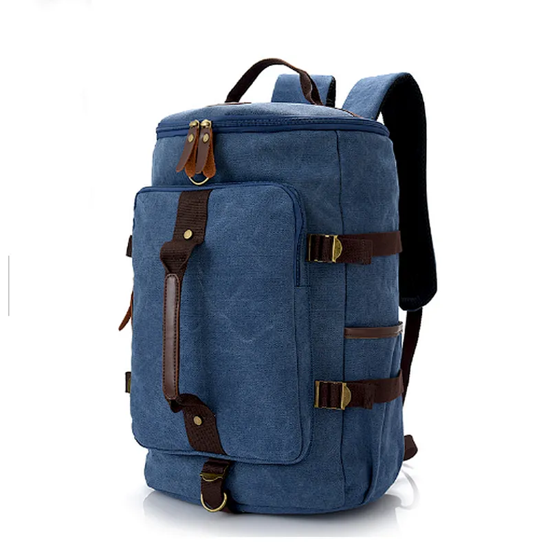 Convertible carry on canvas shoulder back pack duffle bag backpack