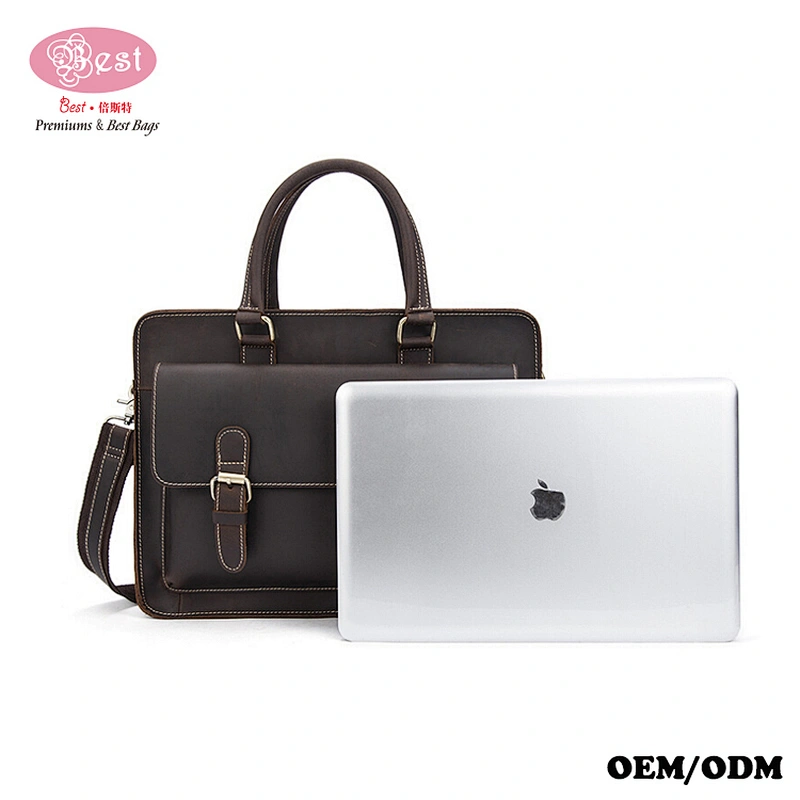 Hot Selling New Men's Handbag Briefcase Genuine Leather 14-inch Laptop Bags