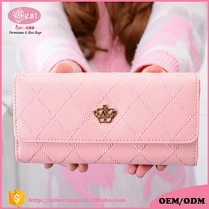 2018 NEW Promotional ladies wallet billfold anti lost wallet luxury leather wallet manufacturer