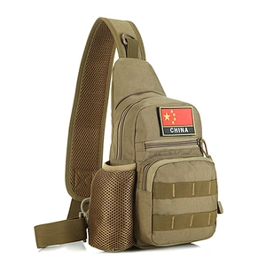 Custom waterproof army camouflage hiking sling backpack cycling musette bag