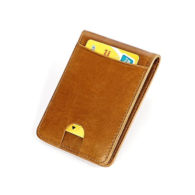 New Genuine Leather Wallet Fashion Cash Purse Card RFID Blocking Card Holder Wallet