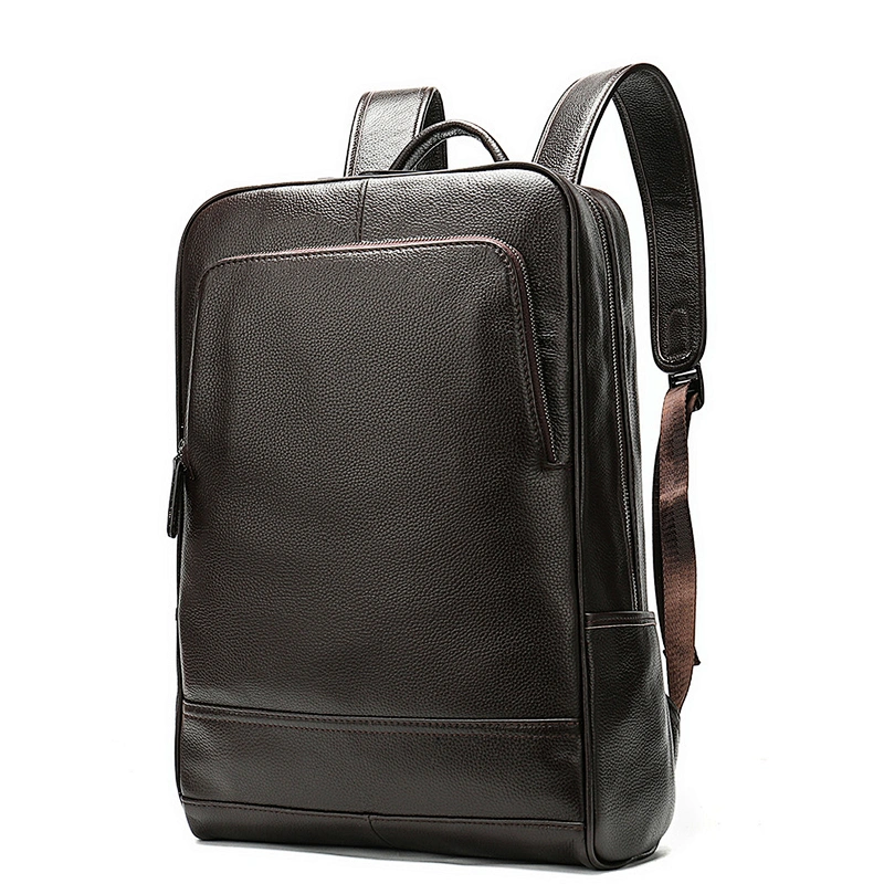 2019 new style men Women Leather Black Backpack Satchel real leather Shoulder Fashion School Bag