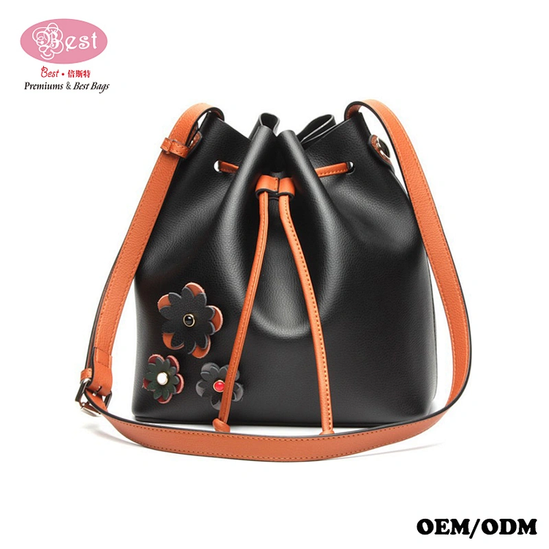 Elegant fashion customized Drawstring Bucket Bag for Women Crossbody Purse Shoulder Bag Suede Tote Handbags