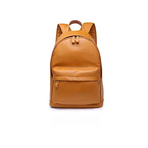 High Quality Vintage Waterproof Daily Backpack For Men Genuine Leather Laptop Backpack Men's Casual Backpack