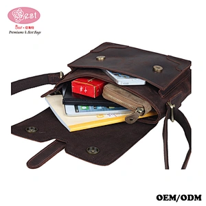 Vintage Unisex Handbags Business Briefcase Top Grain Leather Messenger Bags