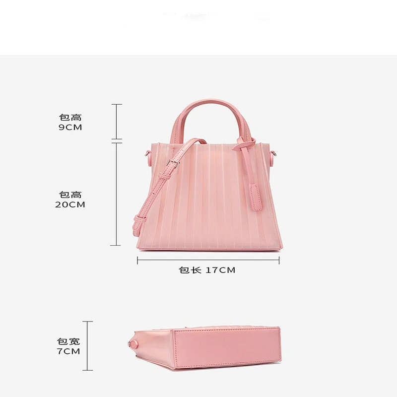 Fashion simple classic  waterproof  transparent PVC  jelly bag for shopping or daily use