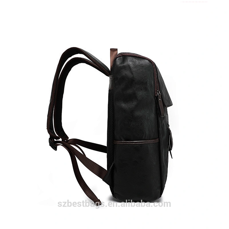 trend 2019 brown leather backpack Hot backpacks for girls college notebook computer holder bag