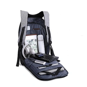 2020 new  simple practical fashion waterproof men' laptop backpack with USB anti-theft design  for working
